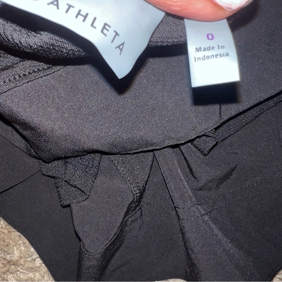 Athleta Mini Skirt with Built In Shorts Black Size 0 - Picture 5 of 12